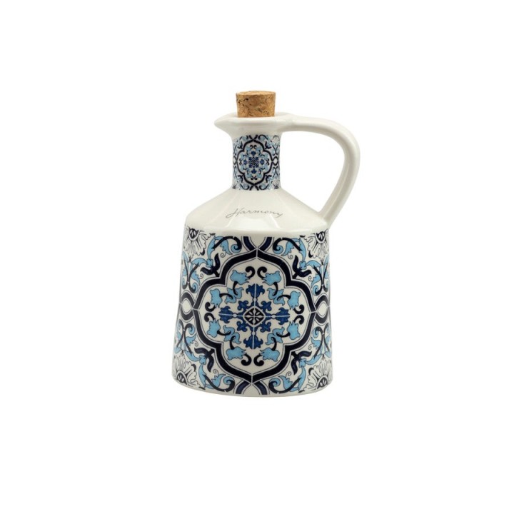 Oliera in porcellana decalco maiolica blu