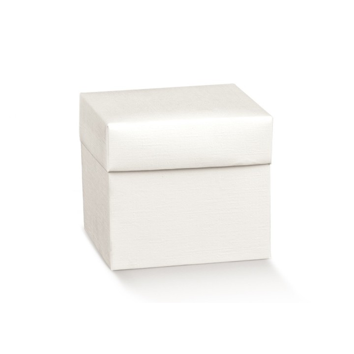 Scatola fibra bianca scotton 120x120x190 mm - 12x12x19 cm