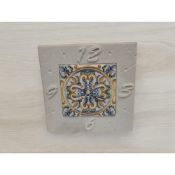 Deruta orologio maiolica 15x15 cm dolcicose