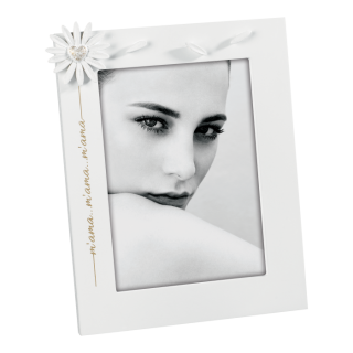 Portafoto in legno con margherite in resina Per foto verticale 13x18 cm