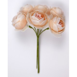 Mini rosa in tessuto rosa 4 cm | CarinCasa