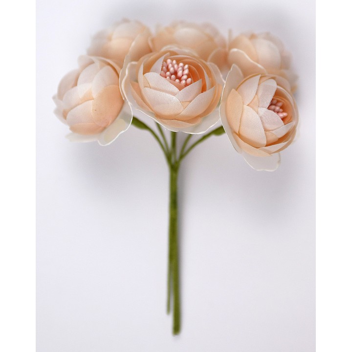 Mini rosa in tessuto rosa 4 cm | CarinCasa