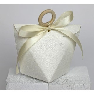 Scatola segnaposto aprifesta for you avorio con fiocco in…