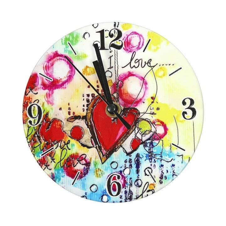 Orologio Ceramica decoro cuori 13 cm con scatola regalo |…