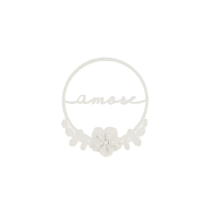 Decorazione cerchio bianco con glitter scritta amore |…