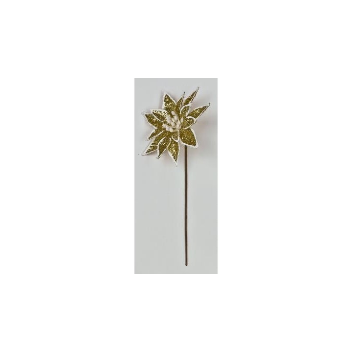 Stella natale plastificata con glitter col.Oro diam.8 cm |…