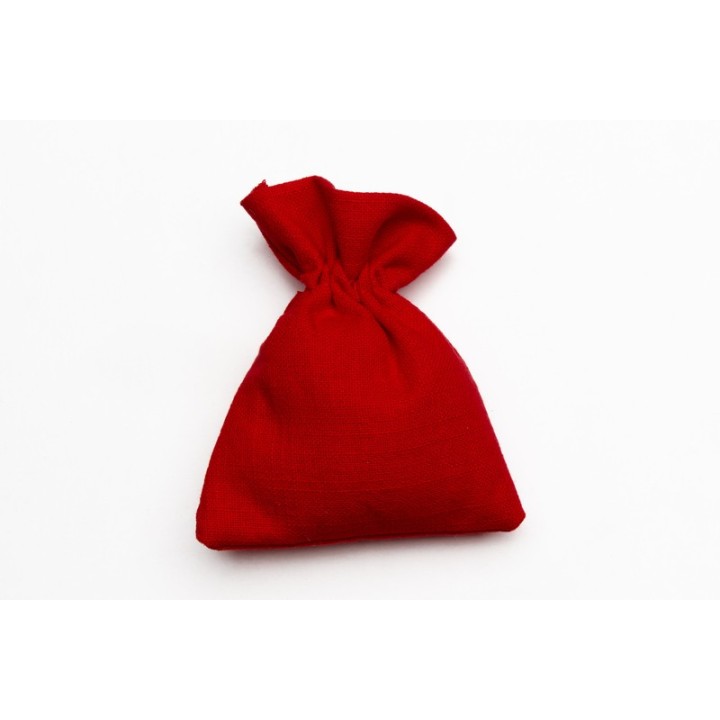 Sacchetto rosso tessuto 9x12 cm | CarinCasa
