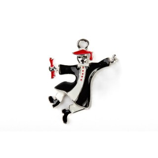 Ragazzo laurea felice 3,7x3 cm | CarinCasa