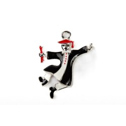 Ragazzo laurea felice 3,7x3 cm