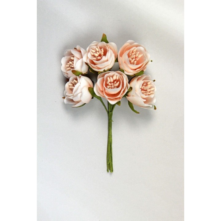 Mini rosa con semi rosa pesco 3 cm | CarinCasa