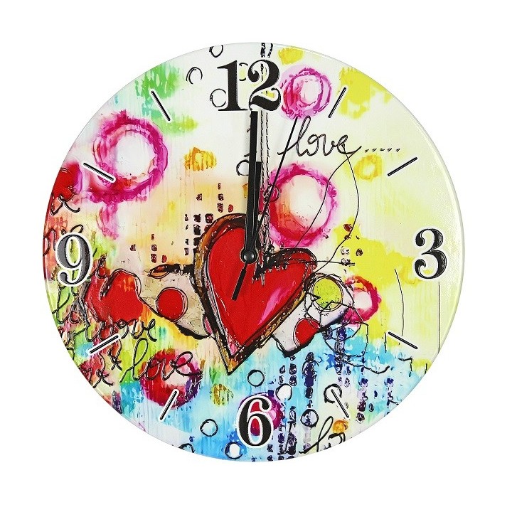 Orologio in ceramica decoro cuori 25 cm con gift box |…