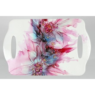 Sottopentola vassoio con decoro a rilievo fiori 28x18 cm |…