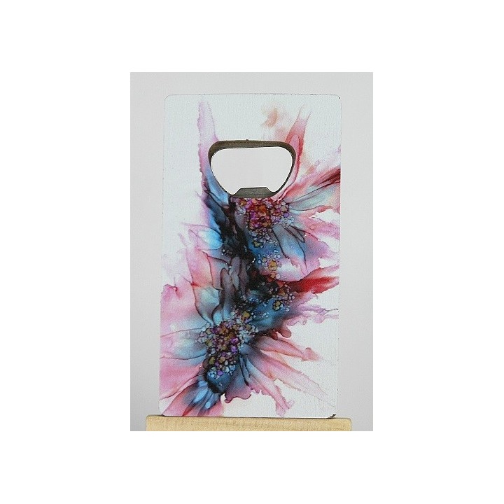 Apribottiglie calamite in legno decoro fiori 6x11x1 cm |…