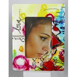 Cornice decoro cuori 18x14 cm