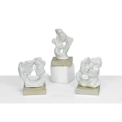 Coppia stilizzata visi 8,5 x14,8 cm linea 2 elle