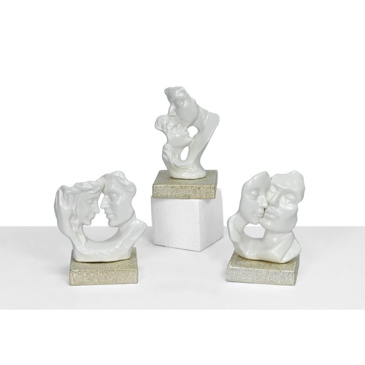 Coppia stilizzata visi 8,5 x14,8 cm linea 2 elle | CarinCasa