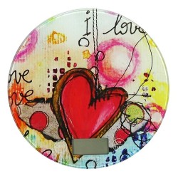 Bilancia pesa cibo decoro cuori 20 cm