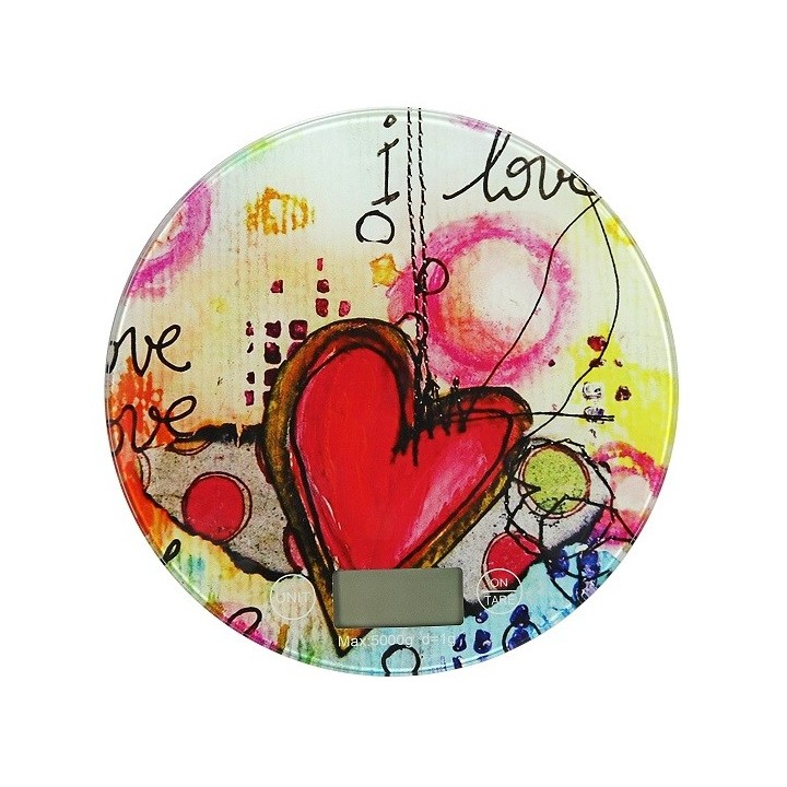 Bilancia pesa cibo decoro cuori 20 cm | CarinCasa