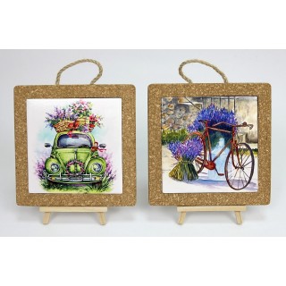 Sottopentola ceramica e sughero lavanda 19,5x1 cm |…