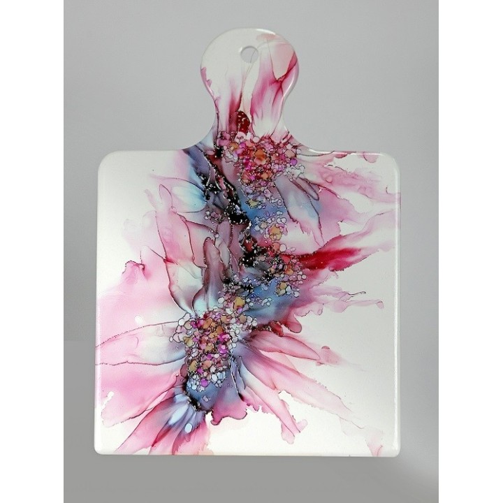 Sottopentola ceramica decoro fiori 13,5x19 cm | CarinCasa