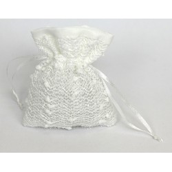 Sacchetto tessuto 10x12 cm avorio