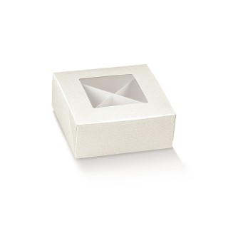 Scatola pratica con finestra e divisorio 10x10x4 cm - 100x100x40 mm Scotton