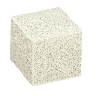 Scatola pieghevole scotton pelle bianco 120x120x250 mm - 12x12x25 cm