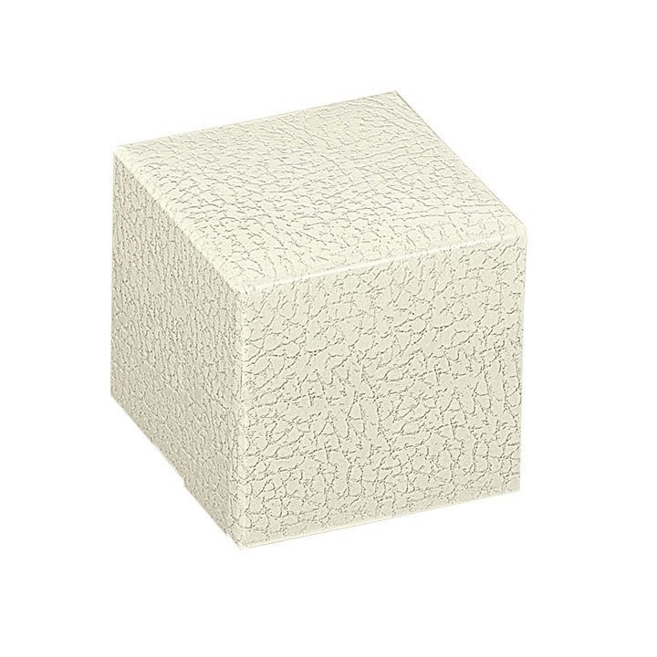Scatola pieghevole scotton pelle bianco 120x120x250 mm - 12x12x25 cm