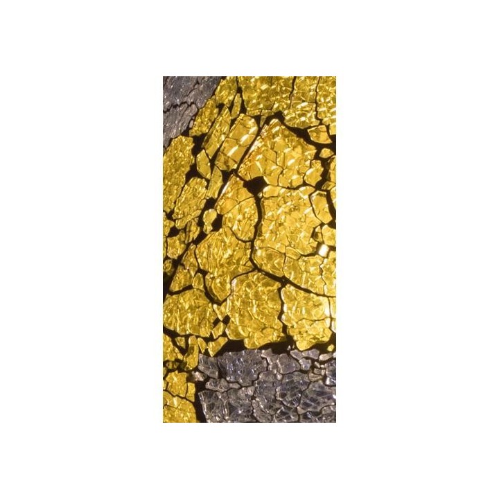 Lampada da tavolo in vetro mosaicata Green & Yellow Craquelè 30x30x32 cm