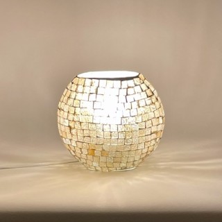 Lampada 20x9x17 cm  da tavolo in vetro mosaicata artist's yellow