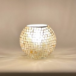 Lampada 20x9x17 cm  da tavolo in vetro mosaicata artist's yellow
