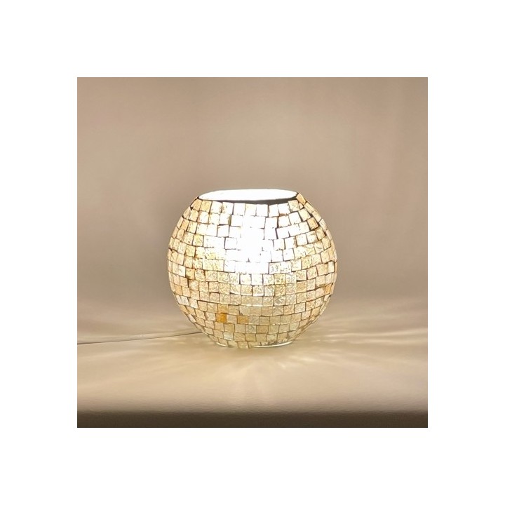 Lampada 20x9x17 cm  da tavolo in vetro mosaicata artist's yellow