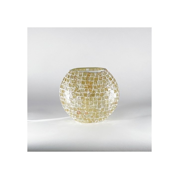 Lampada 20x9x17 cm  da tavolo in vetro mosaicata artist's yellow
