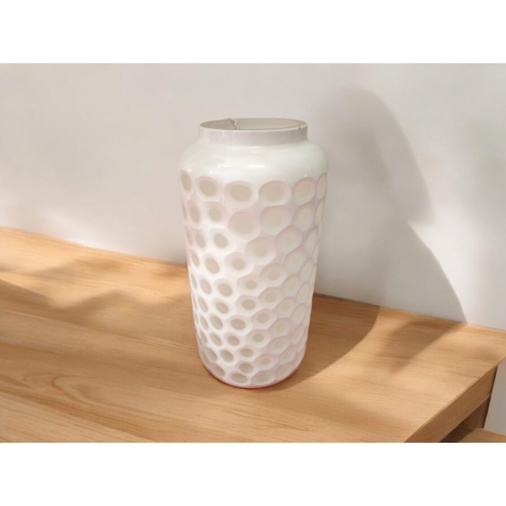 Vaso portacandele bianco 12x32 cm | CarinCasa
