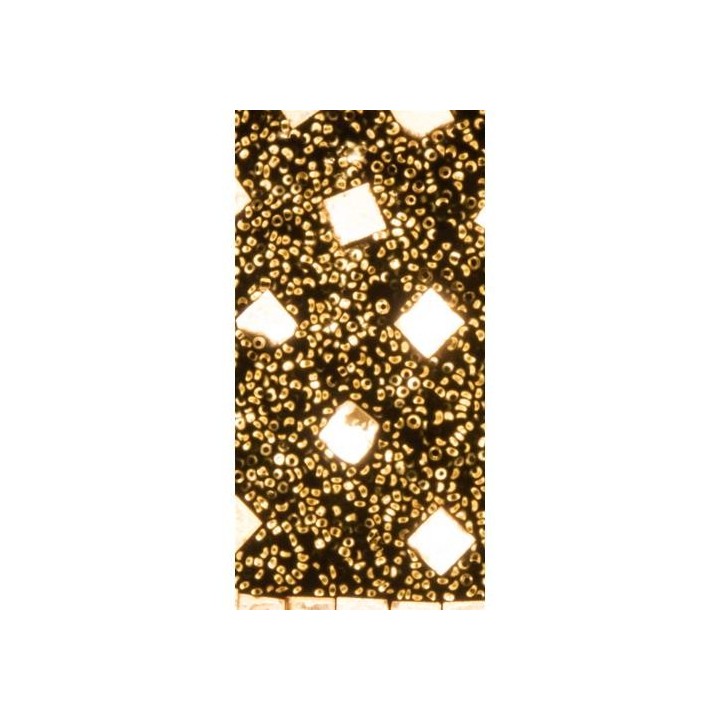 Lampada 17x17x17 cm  da tavolo in vetro mosaicata gold reflection