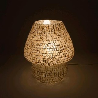 Lampada 30x30x32 cm  da tavolo in vetro mosaicata artist's yellow