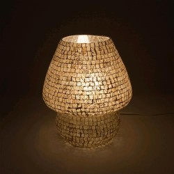 Lampada 30x30x32 cm  da tavolo in vetro mosaicata artist's yellow