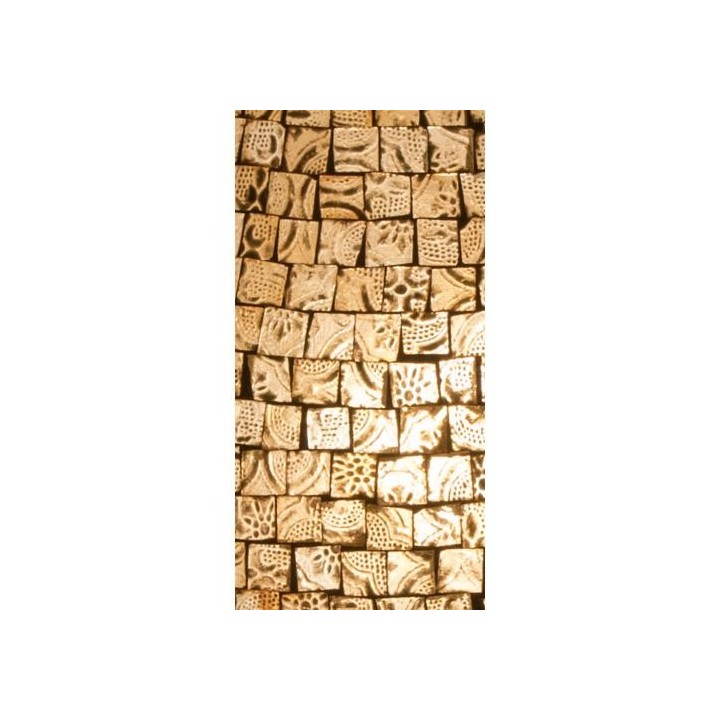 Lampada 30x30x32 cm  da tavolo in vetro mosaicata artist's yellow