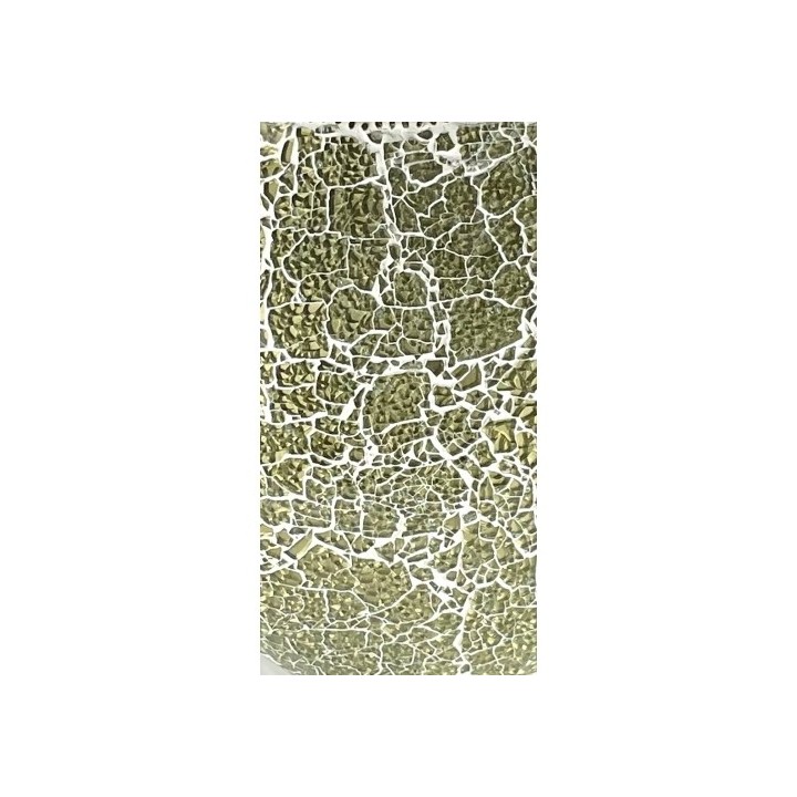 Lampada 20x20x23 cm  da tavolo in vetro mosaicata glacial gold