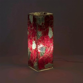 Lampada 16x16x45 cm da tavolo in vetro mosaicata vulcanic…