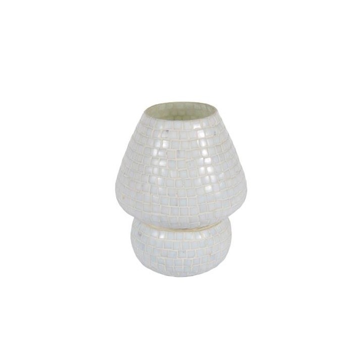 Lampada 20x20x23 cm da tavolo in vetro mosaicata the white…