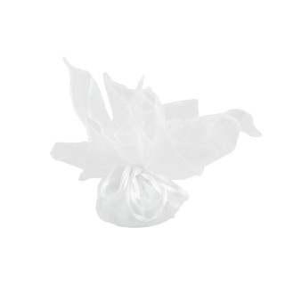 Fazzoletto Organza Bianco Con Tirante
