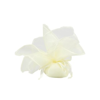 Fazzoletto Organza Avorio Con Tirante