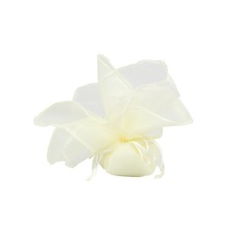 Fazzoletto Organza Avorio Con Tirante