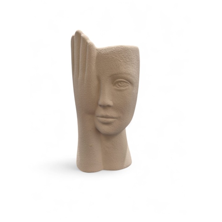 Viso Volto mano portacandela gres 9x18 cm ilary queen |…