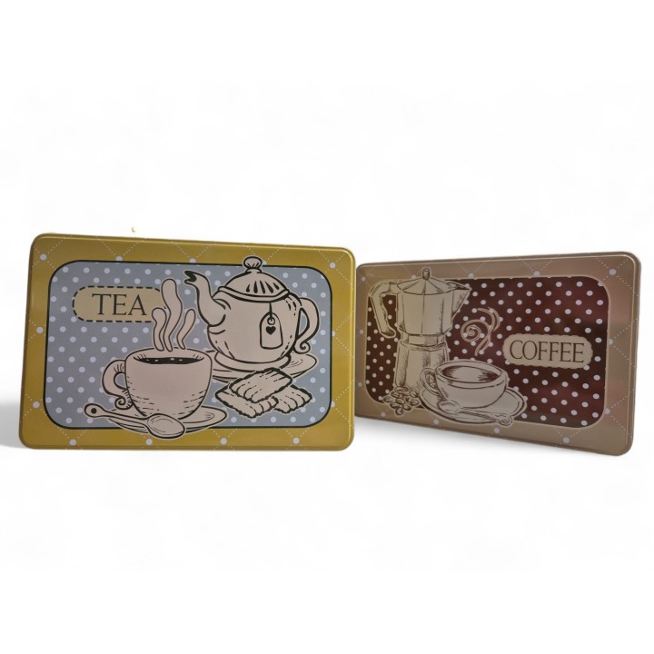 Scatola rettangolare in latta 2 colori assortiti 20x13xh7…