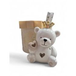 Orsetto profumatore harmony bianco e tortora 8x7x11,5 cm