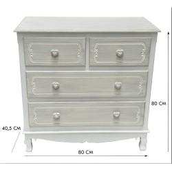 Mobile cassettiera 4 cassetti 80x40,5x80 cm