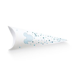Cono busta celeste topolino disney 190mm - 19 cm  mickey stars