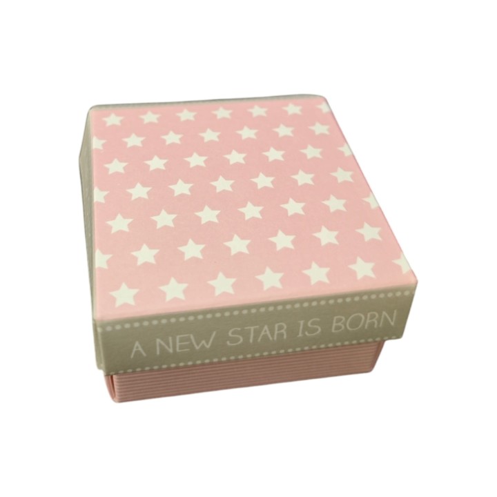 Scatola fondo e coperchio star rosa scotton 60x60x35 mm |…